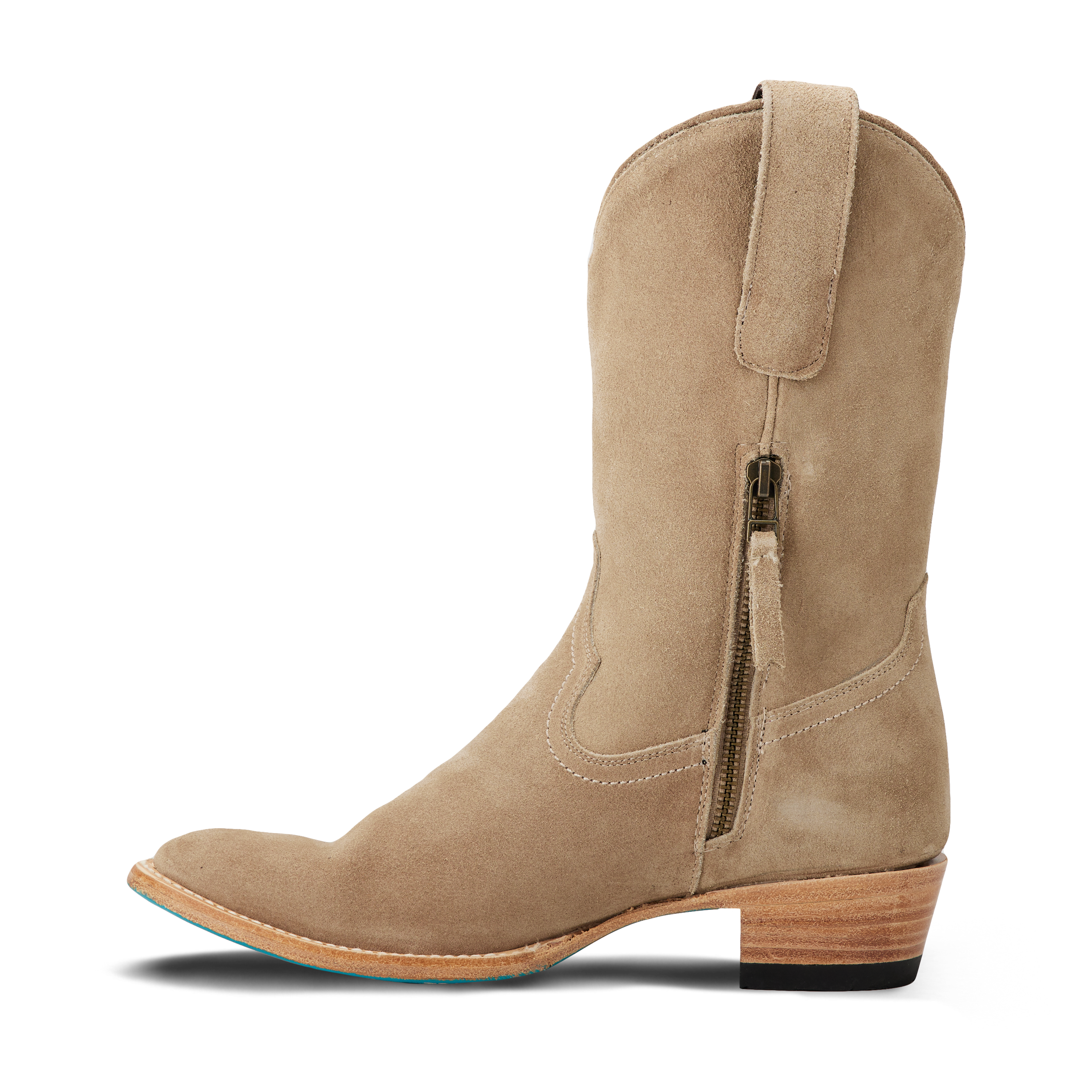 Plain Jane Midi - Latte Suede Ladies Boot Western Fashion by Lane