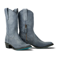 Plain Jane Midi - Washed Denim Ladies Boot Washed Denim Western Fashion by Lane