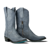 Plain Jane Midi - Washed Denim Ladies Boot Washed Denim Western Fashion by Lane