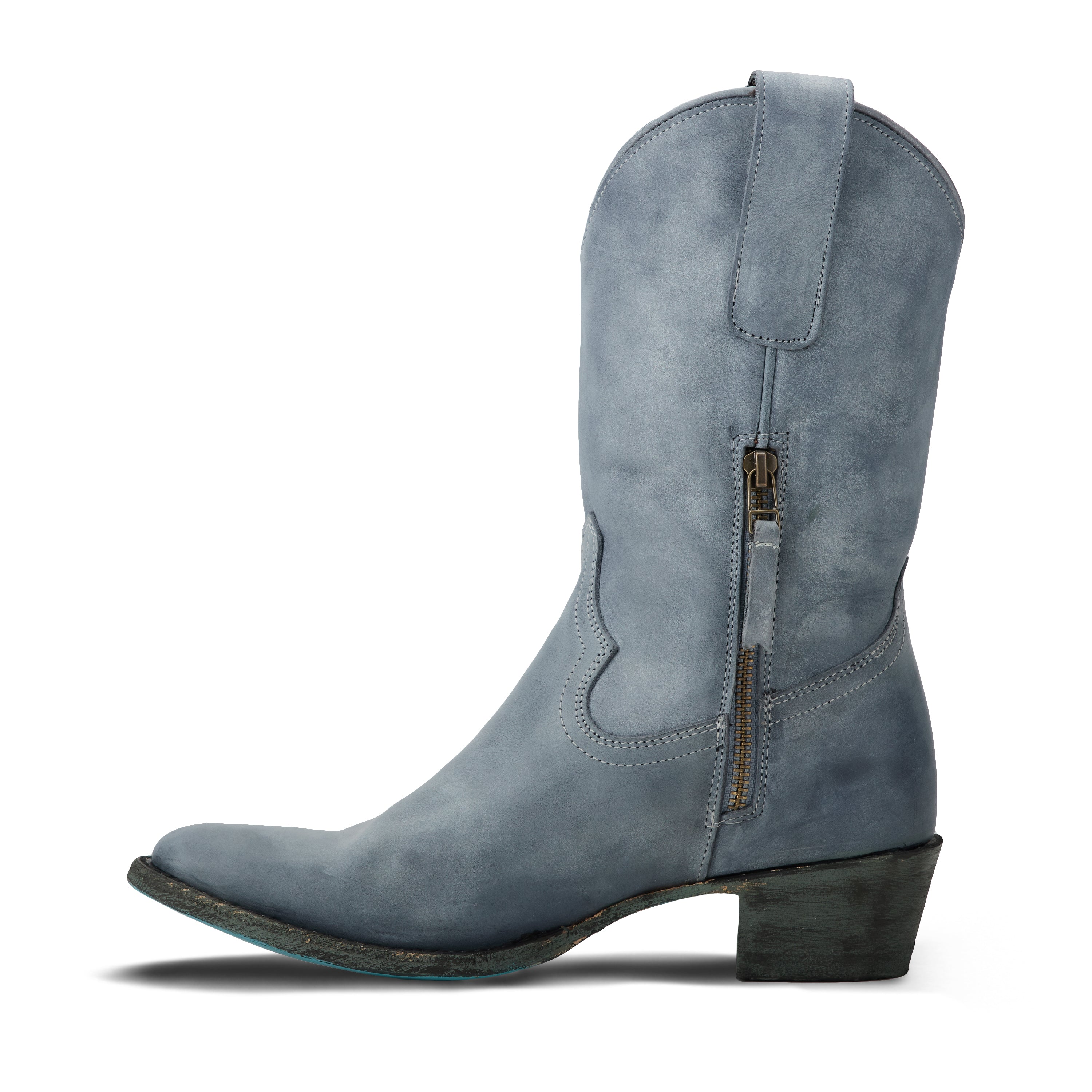 Plain Jane Midi - Washed Denim Ladies Boot  Western Fashion by Lane