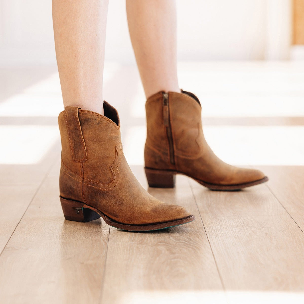 Plain Jane Bootie - Burnt Caramel Ladies Bootie Western Fashion by Lane