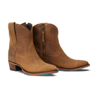Plain Jane Bootie - Burnt Caramel Ladies Bootie Burnt Caramel Western Fashion by Lane