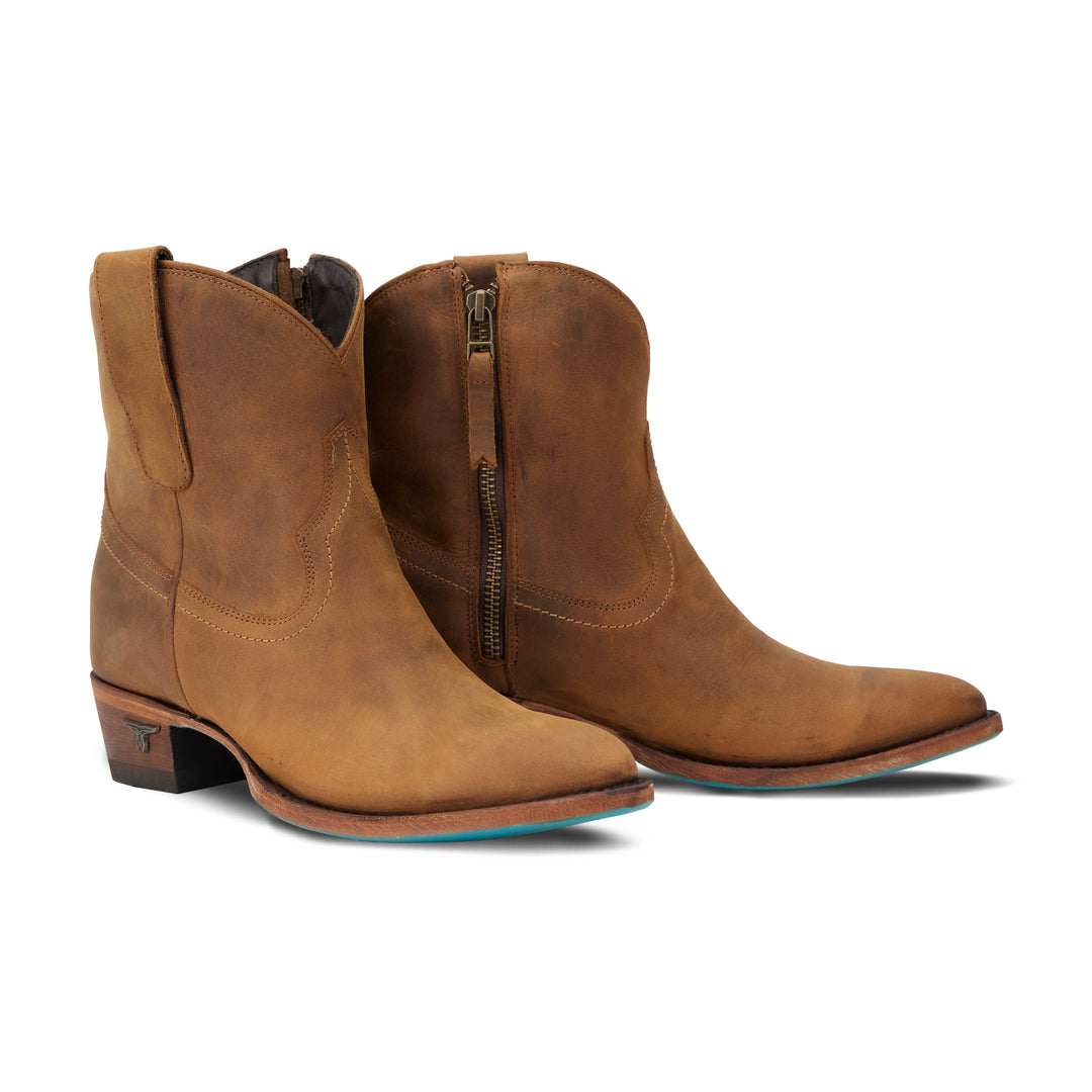 Plain Jane Bootie - Burnt Caramel Ladies Bootie Burnt Caramel Western Fashion by Lane