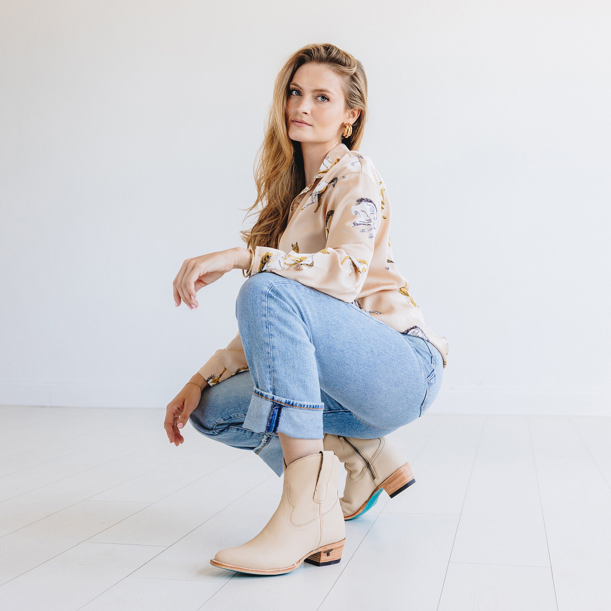 Plain Jane Bootie - Pale Ivory Ladies Bootie Western Fashion by Lane