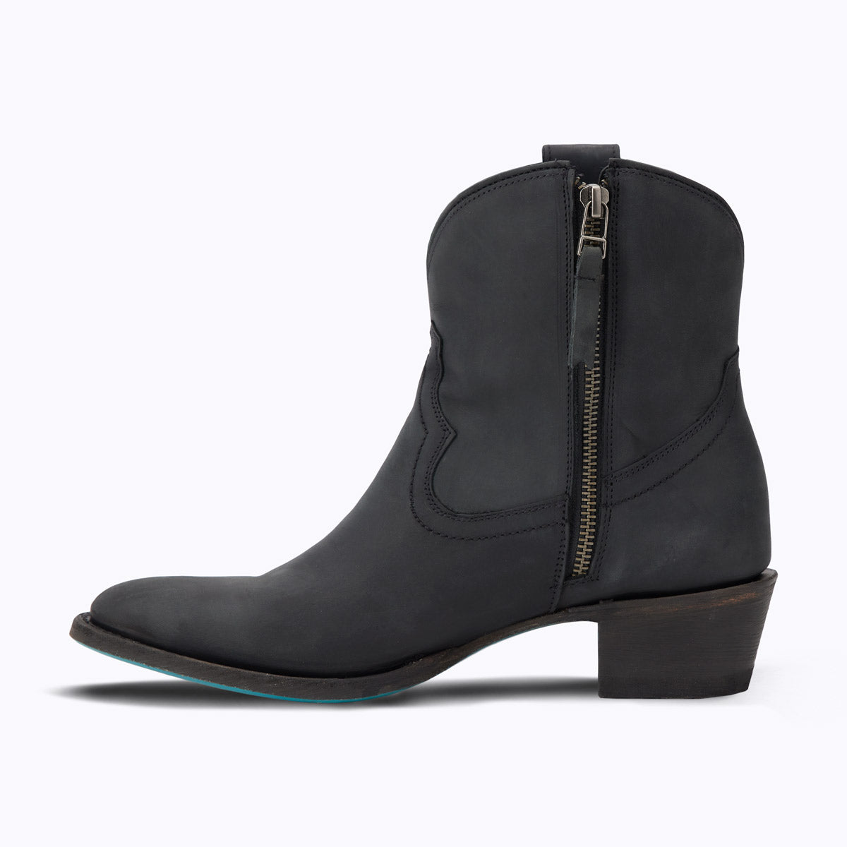 Ladies black outlet western ankle boots