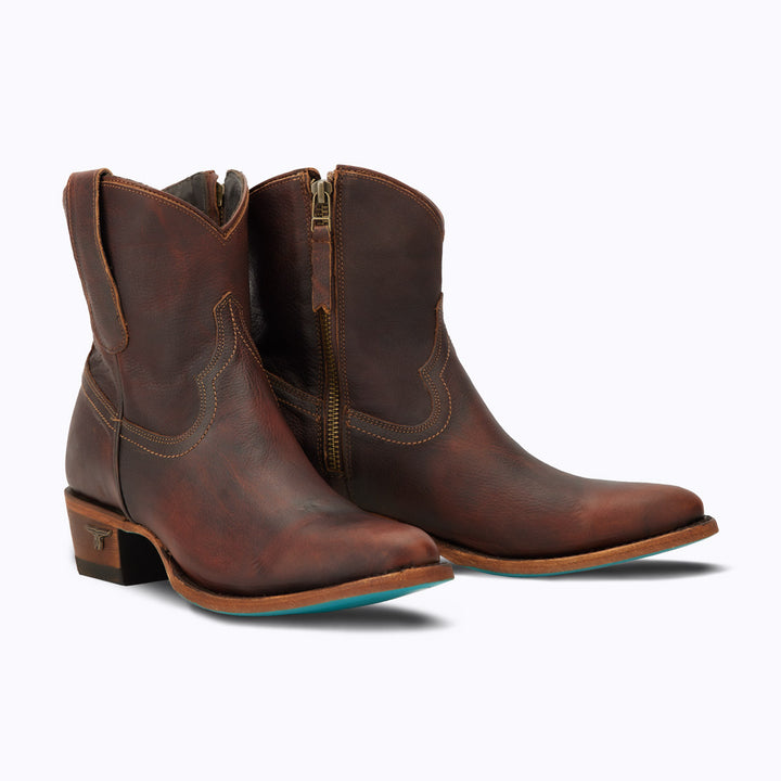 Plain Jane Bootie - Cognac Ladies Bootie  Western Fashion by Lane