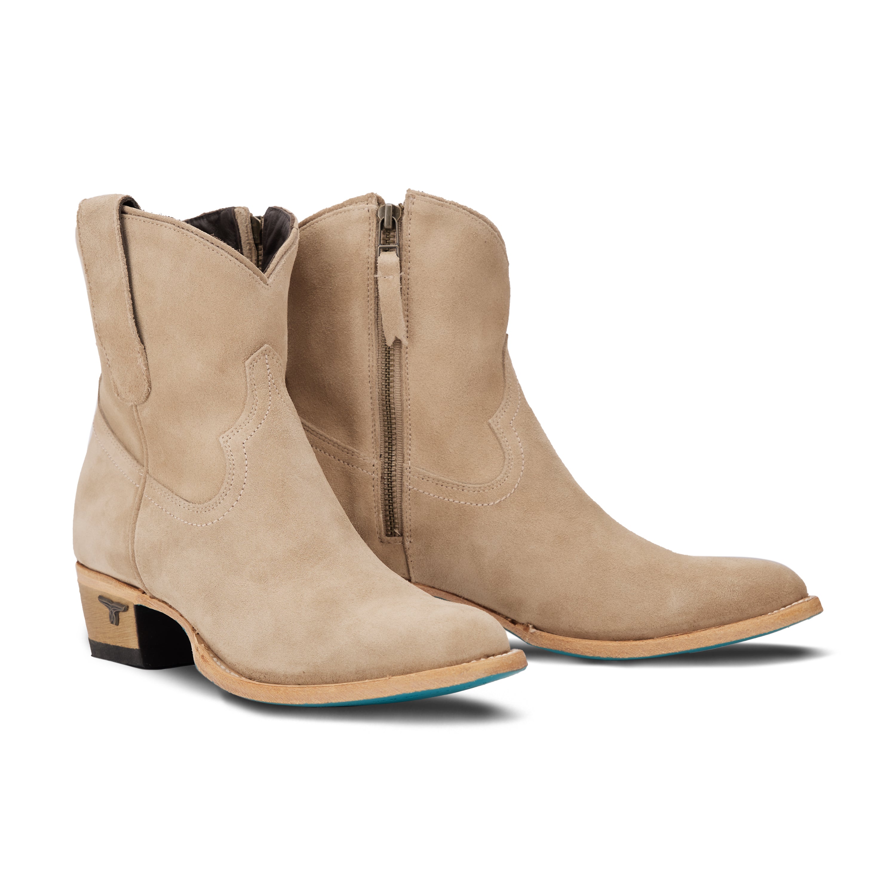 Plain Jane Bootie - Latte Suede Ladies Bootie Latte Suede Western Fashion by Lane