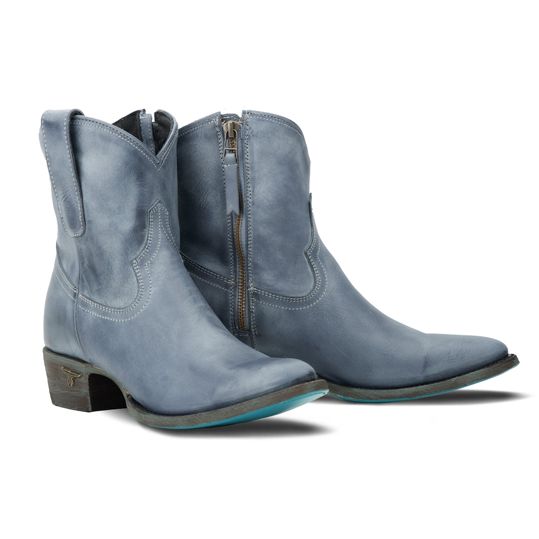 Plain Jane Bootie - Washed Denim Ladies Bootie Washed Denim Western Fashion by Lane