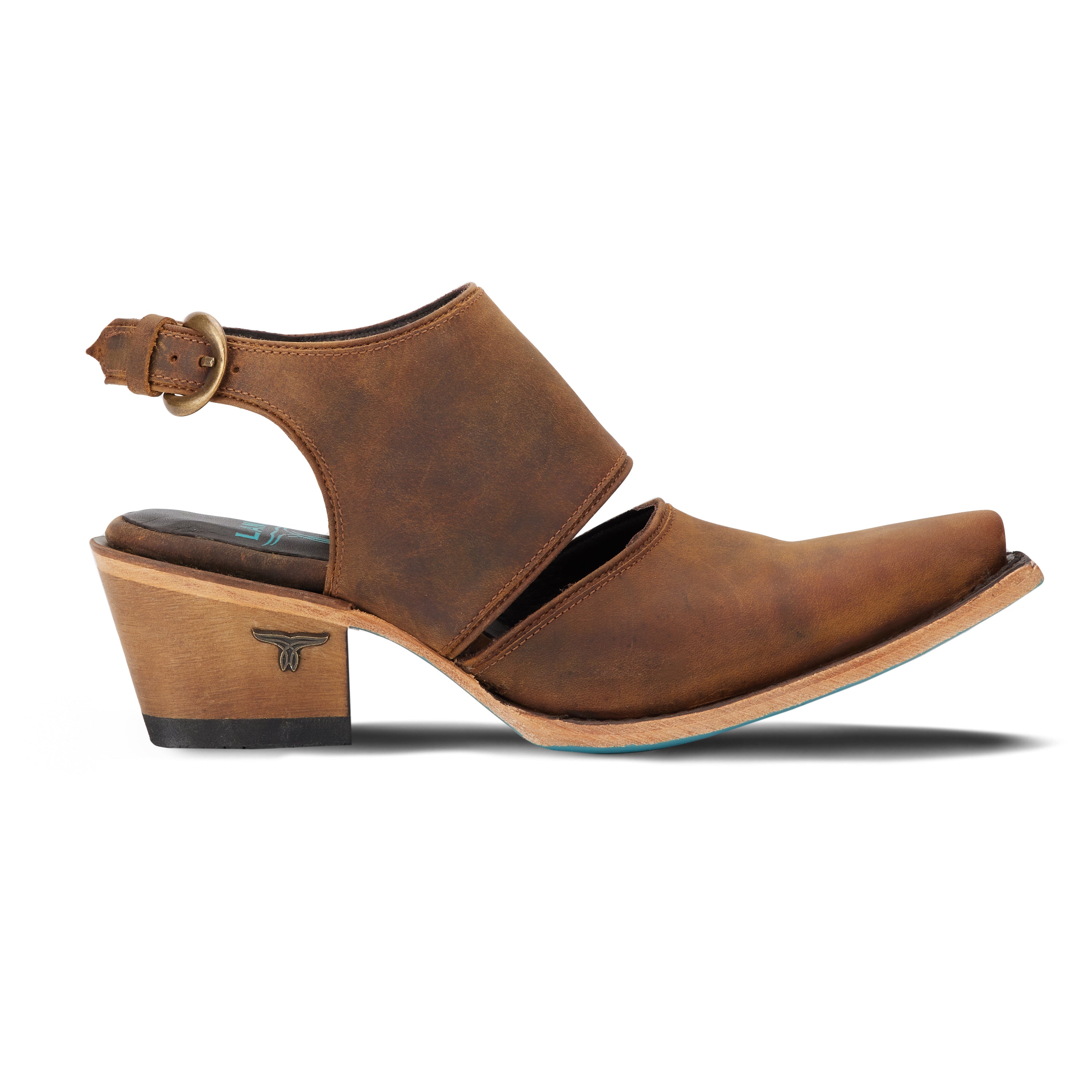 Plain Jane Slingback Mule - Burnt Caramel Mule  Western Fashion by Lane