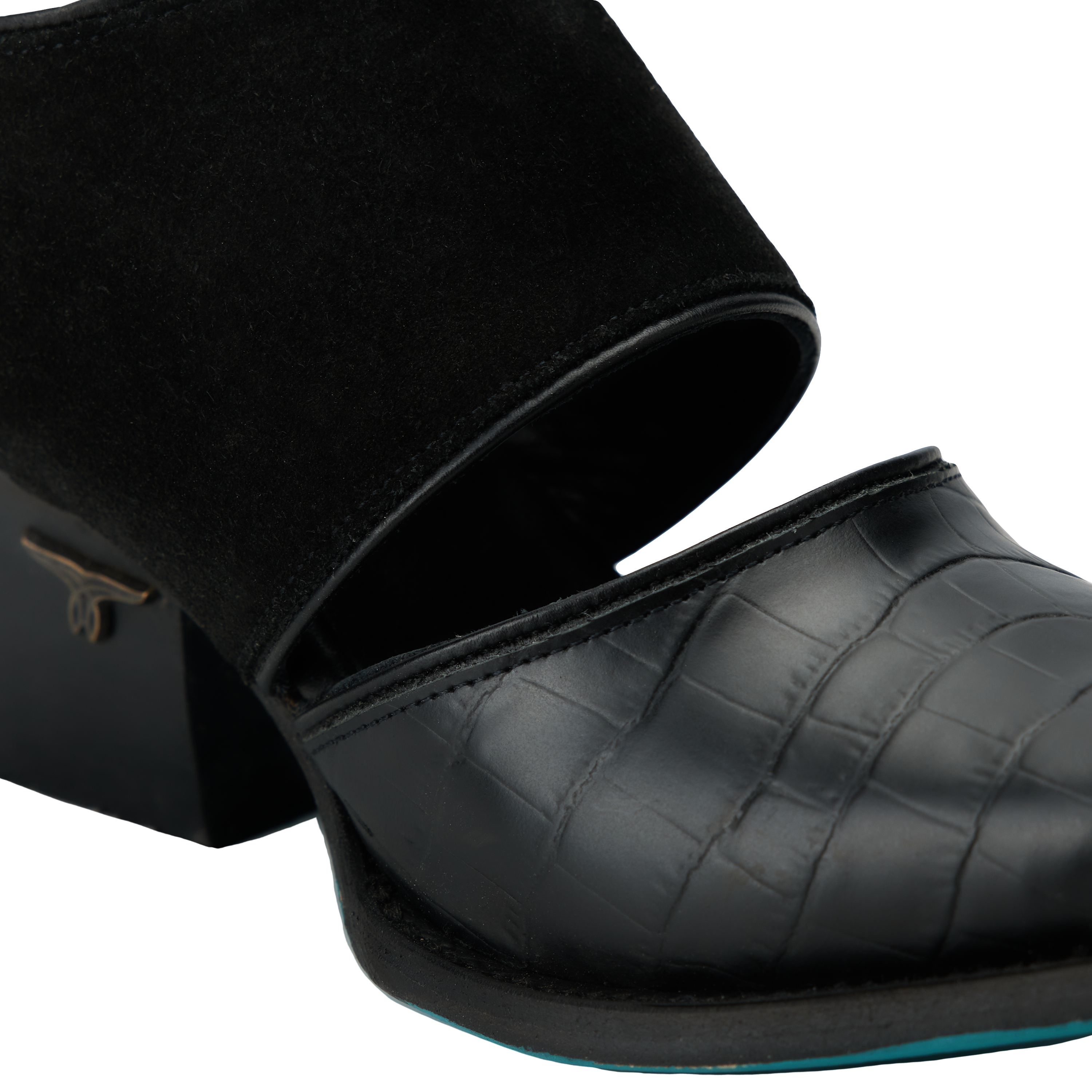 Plain Jane Slingback Mule - Soft Black Suede Mule Western Fashion by Lane