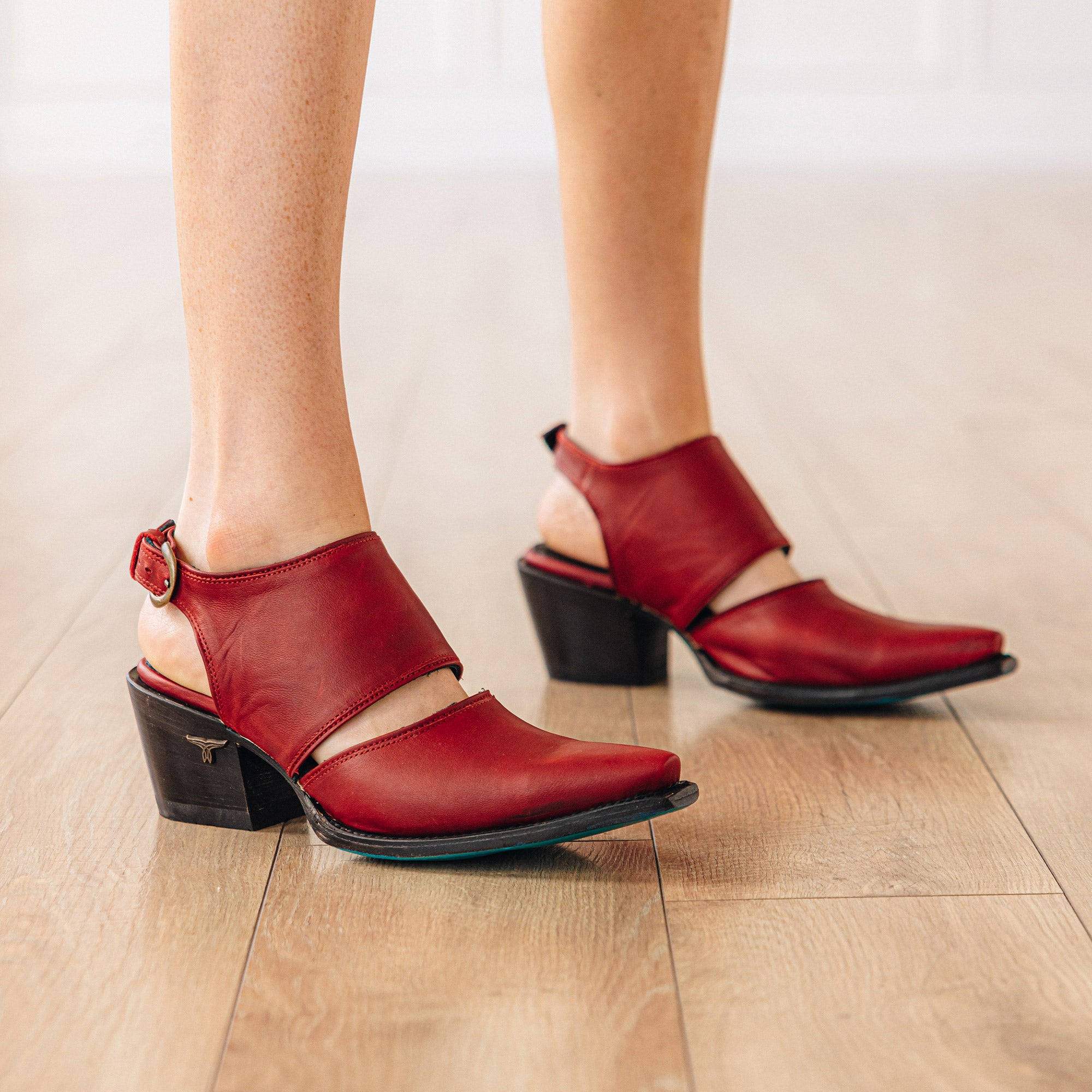 Plain Jane Slingback Mule - Smoldering Ruby Mule Western Fashion by Lane