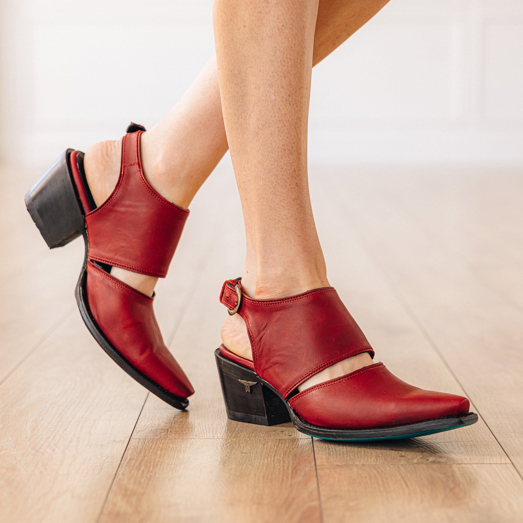 Plain Jane Slingback Mule - Smoldering Ruby Mule Western Fashion by Lane