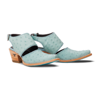 Plain Jane Slingback Mule - Powder Blue Ostrich Mule Powder Blue Ostrich Western Fashion by Lane