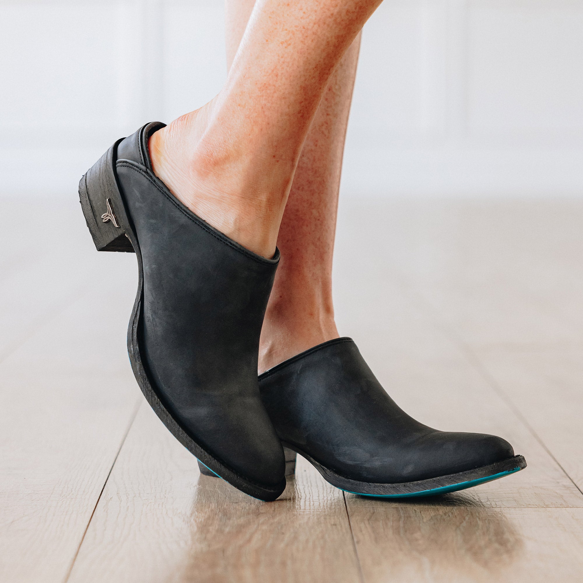 Plain Jane Mule - Matte Black Mule Western Fashion by Lane