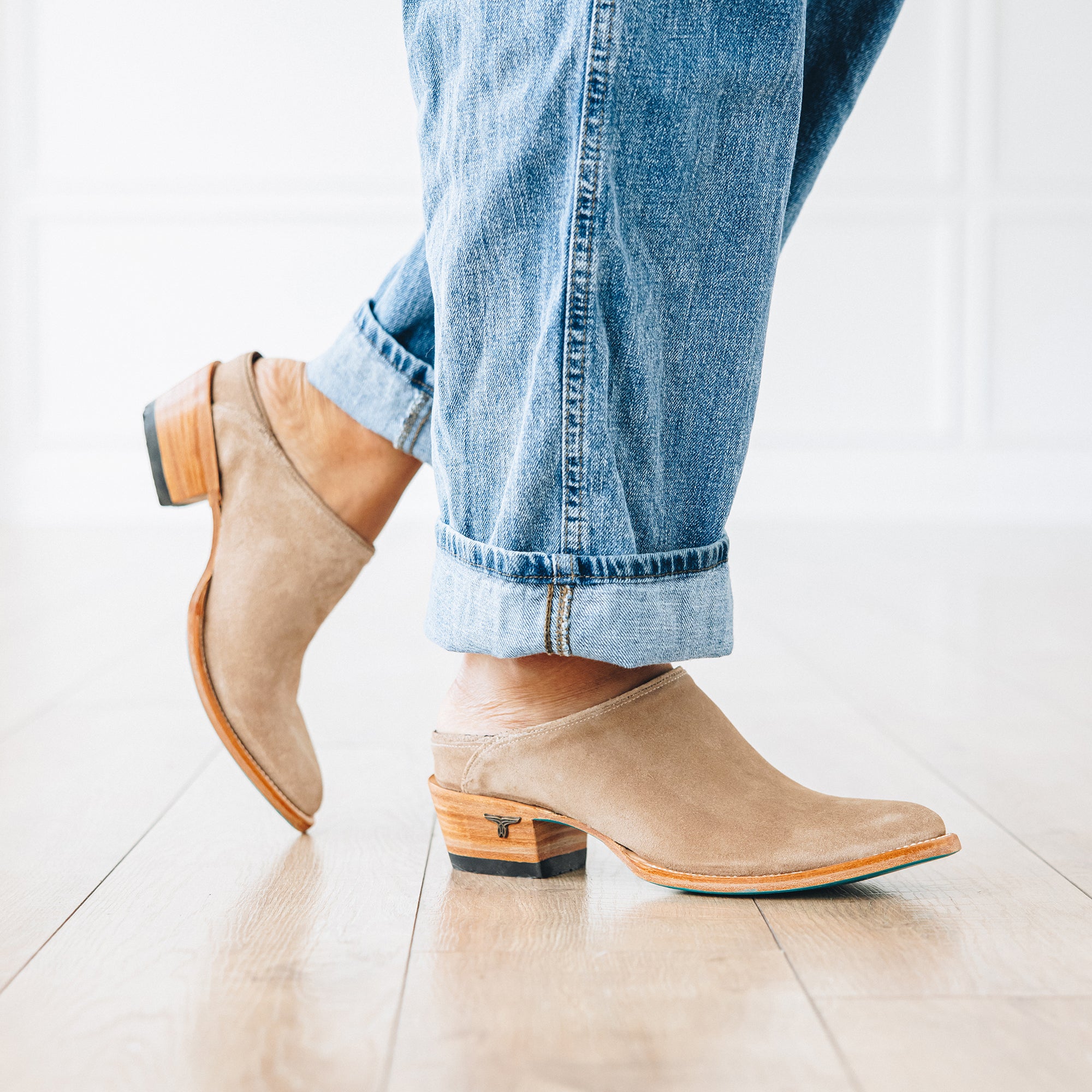 Plain Jane Mule - Latte Suede Mule Western Fashion by Lane