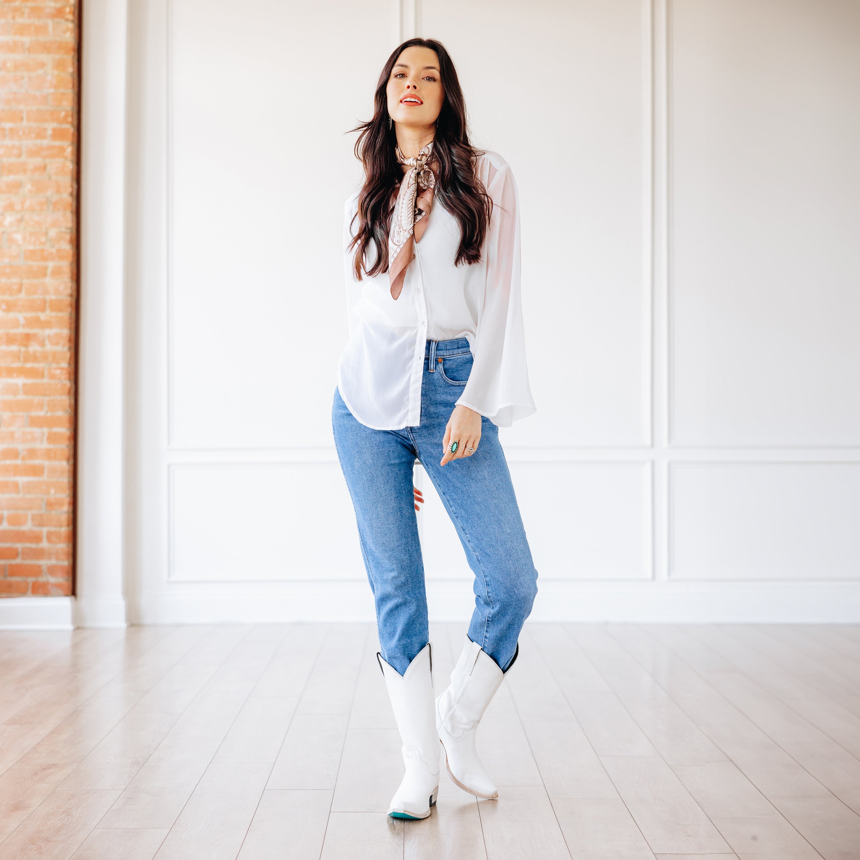 Emma Jane Boot - Matte White Ladies Boot Western Fashion by Lane
