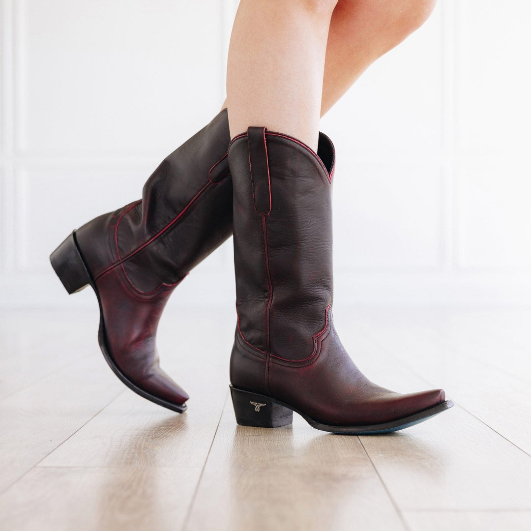 Emma Jane Ladies Boot Black Cherry Western Fashion by Lane