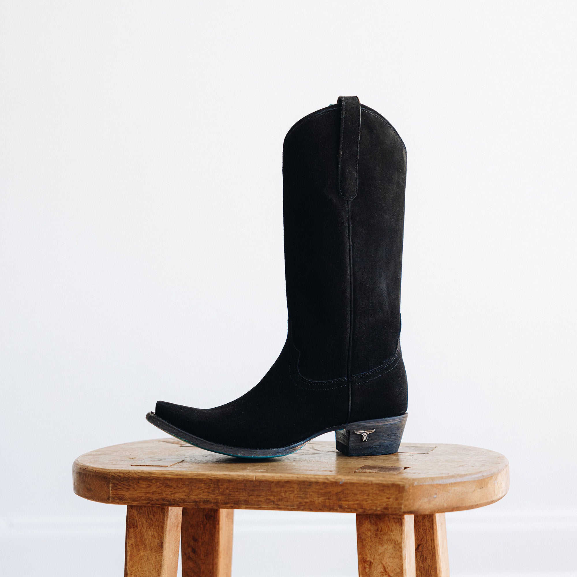 Emma Jane Boot - Soft Black Suede Ladies Boot Western Fashion by Lane
