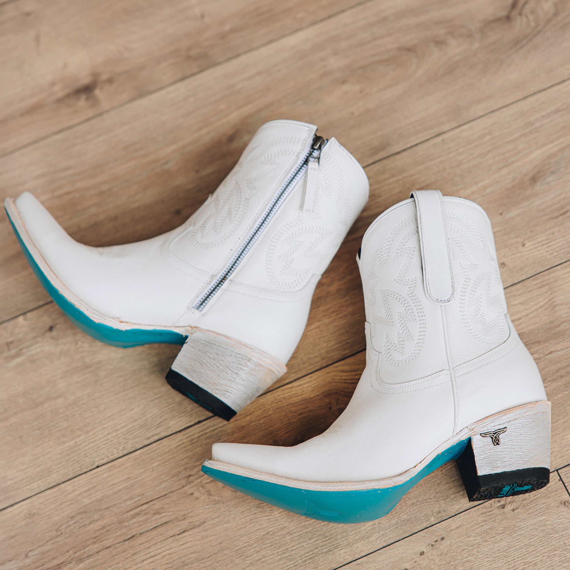 Smokeshow Bootie - Matte White Ladies Bootie Western Fashion by Lane