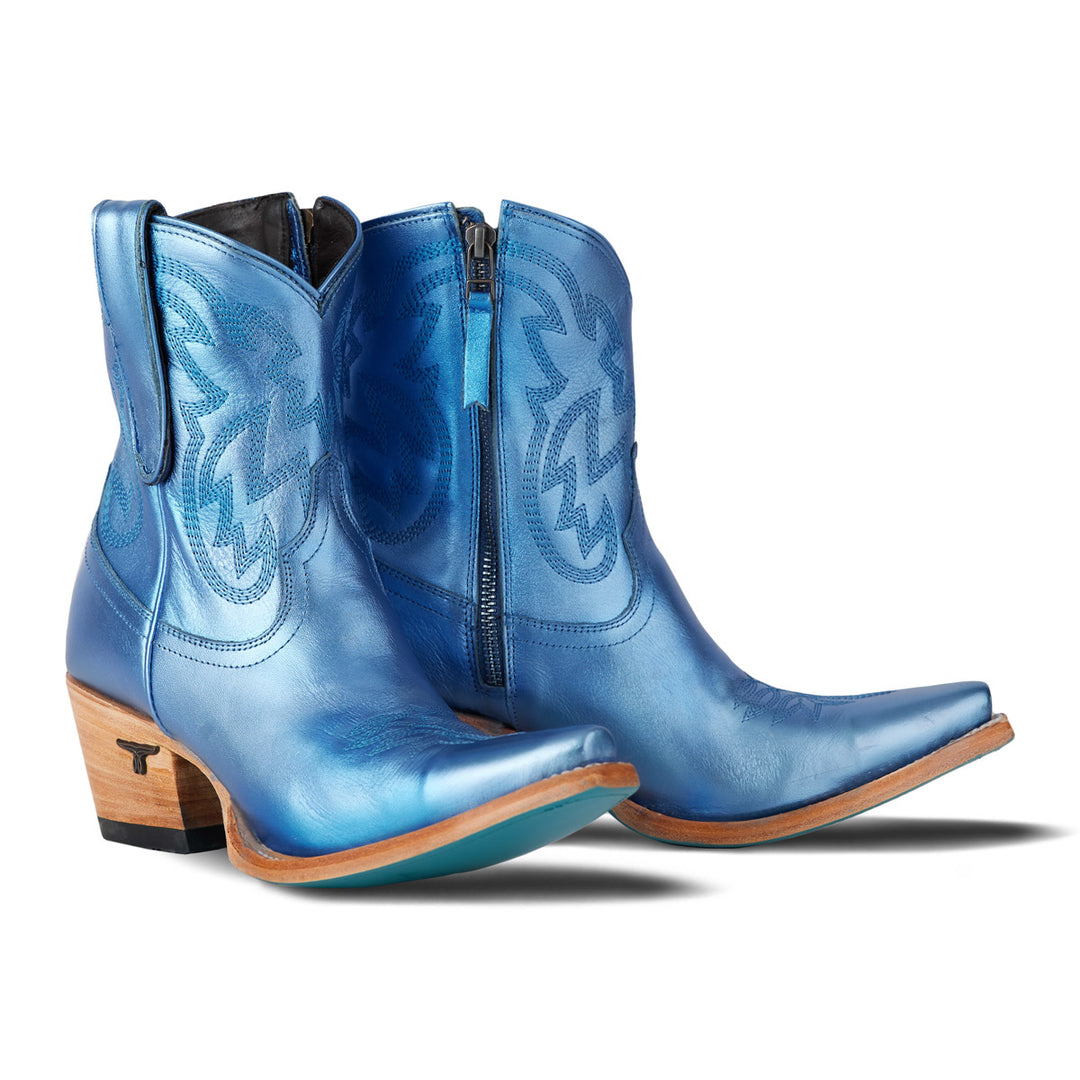 Smokeshow Bootie - Cobalt Metallic Ladies Bootie  Western Fashion by Lane