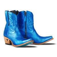 Smokeshow Bootie - Cobalt Metallic Ladies Bootie Western Fashion by Lane