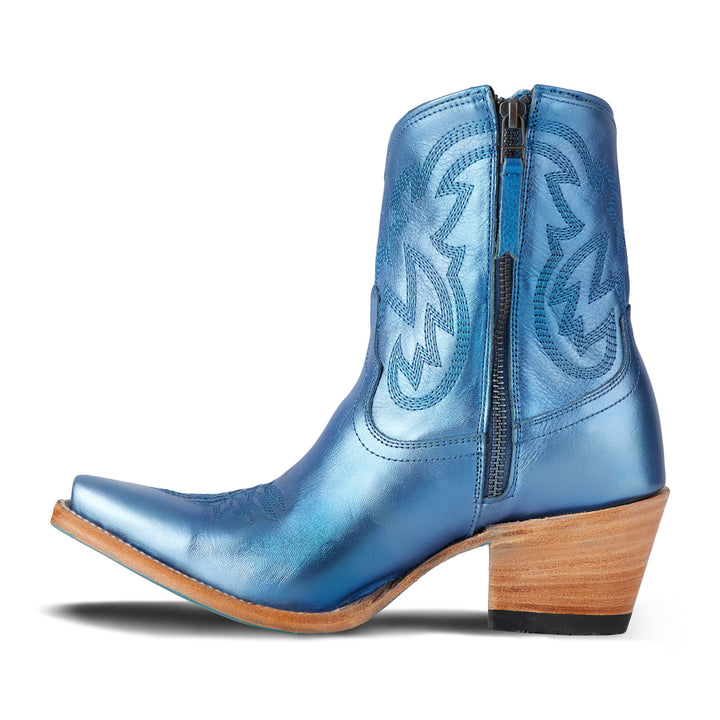 Smokeshow Bootie - Cobalt Metallic Ladies Bootie  Western Fashion by Lane