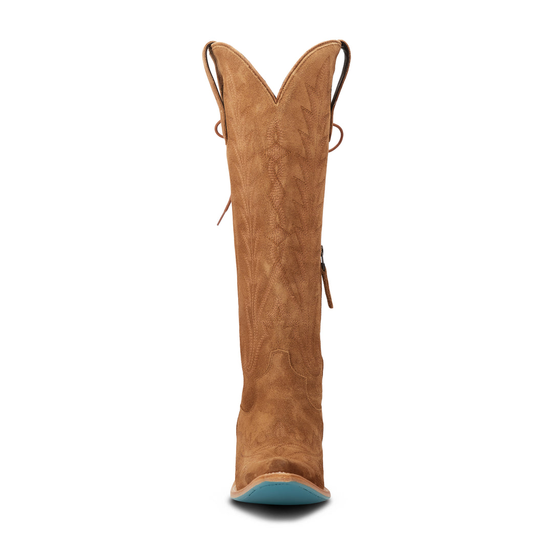 Lexington Knee High Corset - Toffee Suede Ladies Boot  Western Fashion by Lane