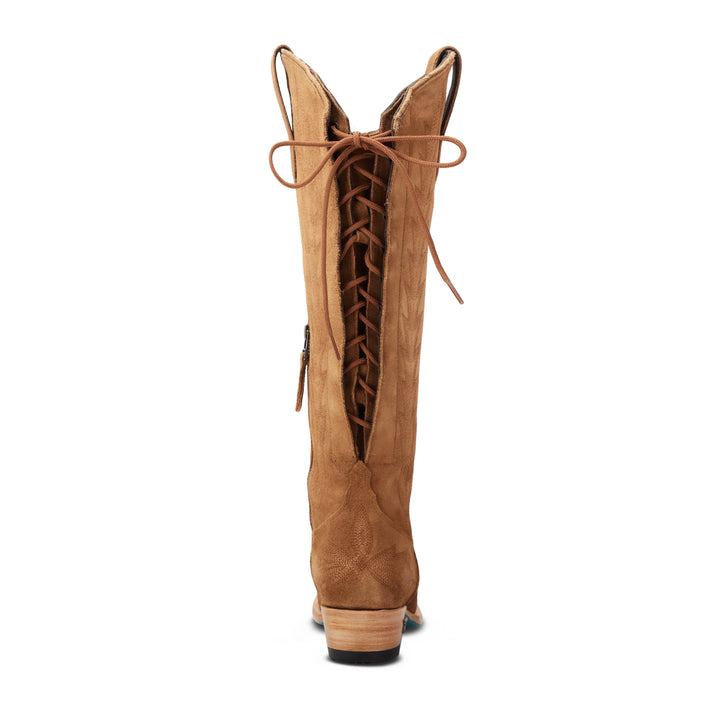 Lexington Knee High Corset - Toffee Suede Ladies Boot  Western Fashion by Lane