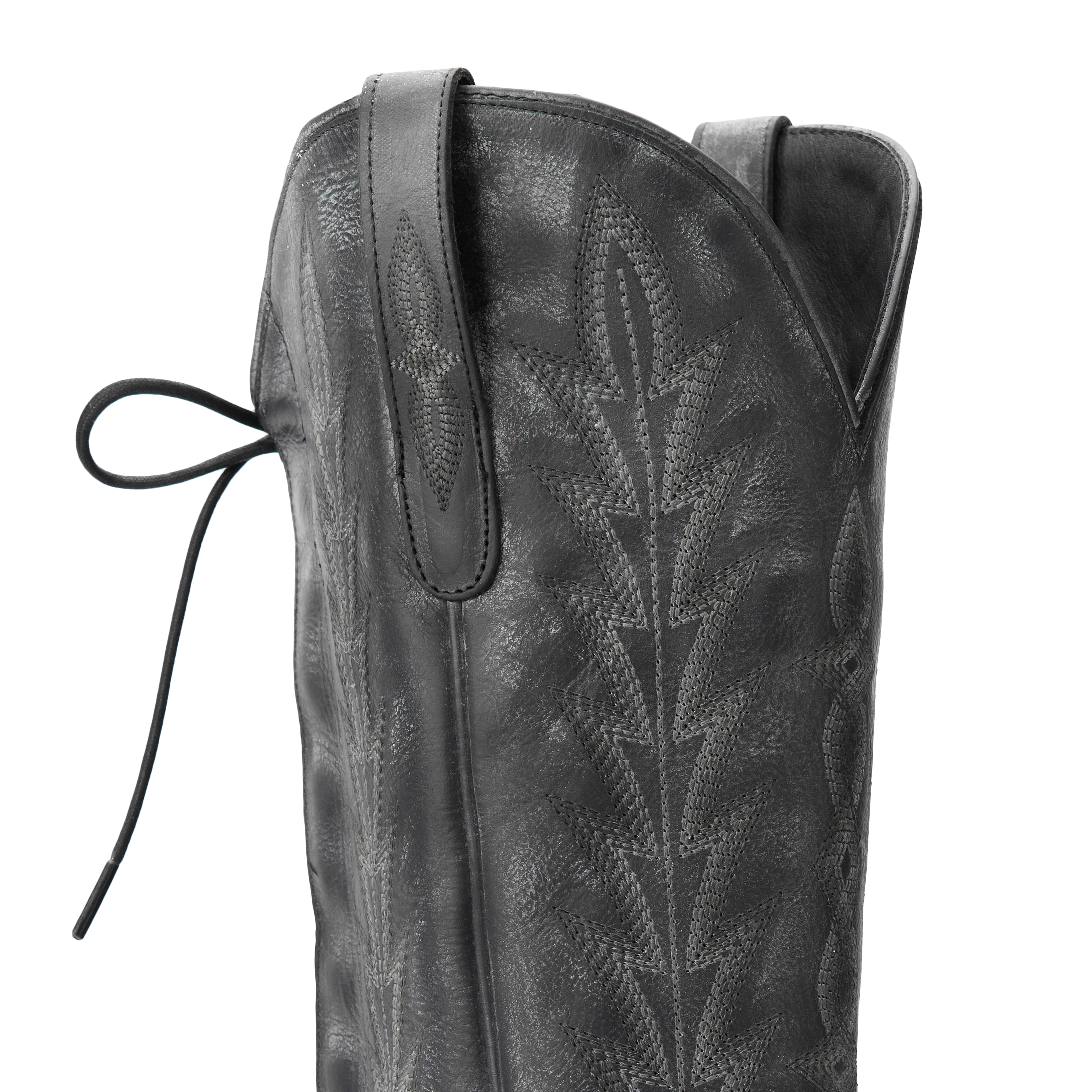 Lexington Knee High Corset- Distressed Jet Black**FINAL SALE**