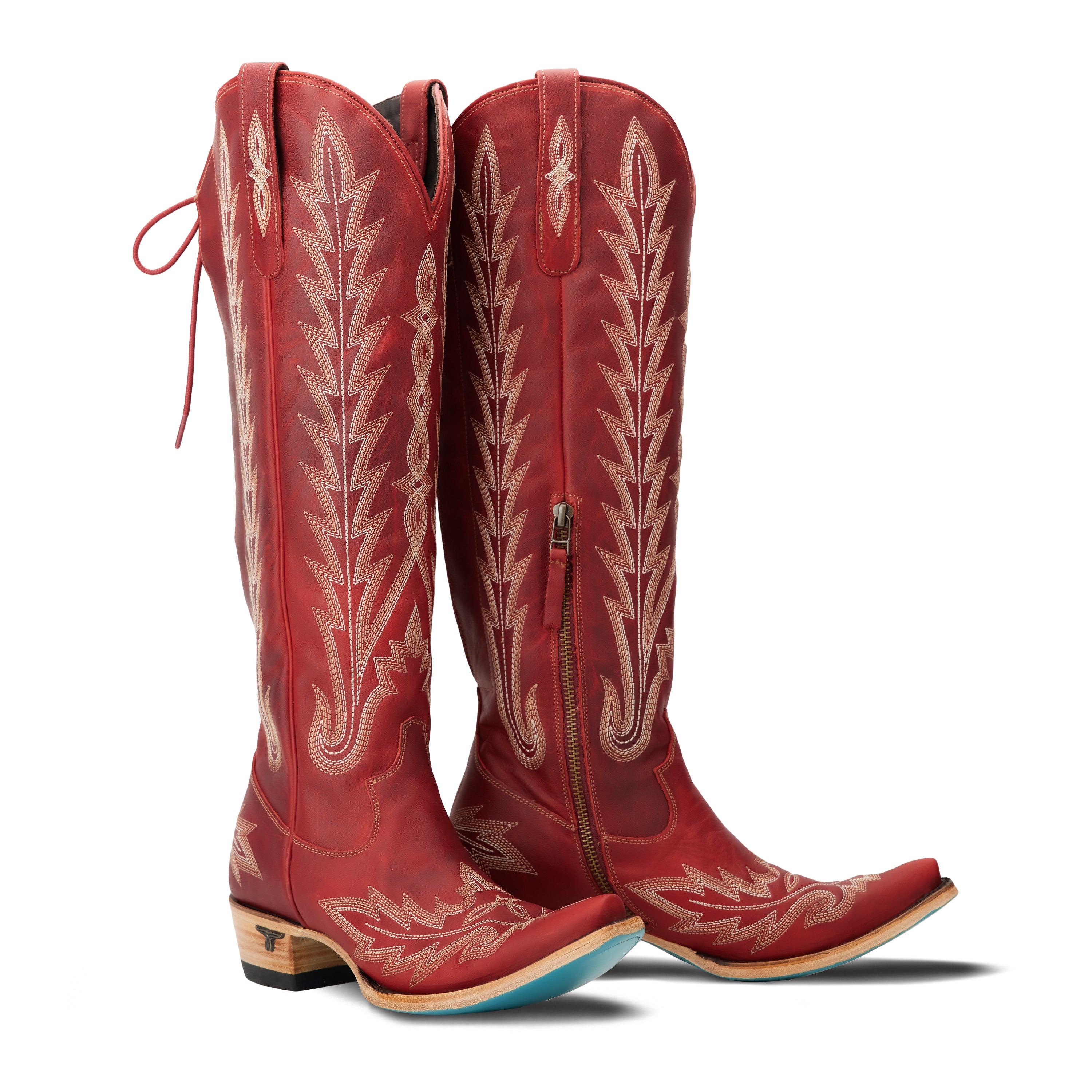 Lexington Knee High Corset - Smoldering Ruby Ladies Boot Smoldering Ruby Western Fashion by Lane