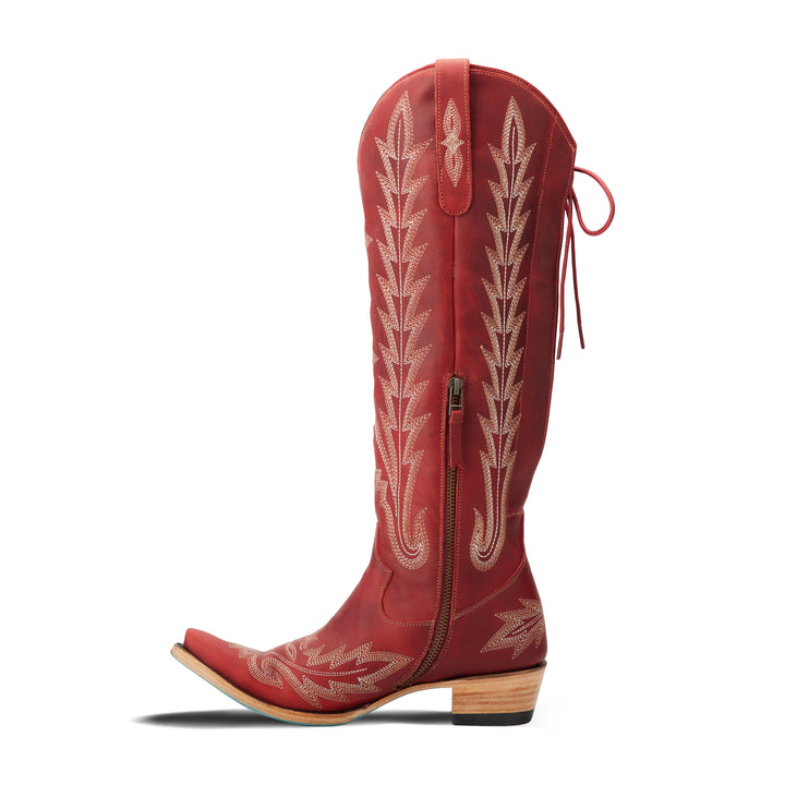 Lexington Knee High Corset - Smoldering Ruby Ladies Boot  Western Fashion by Lane