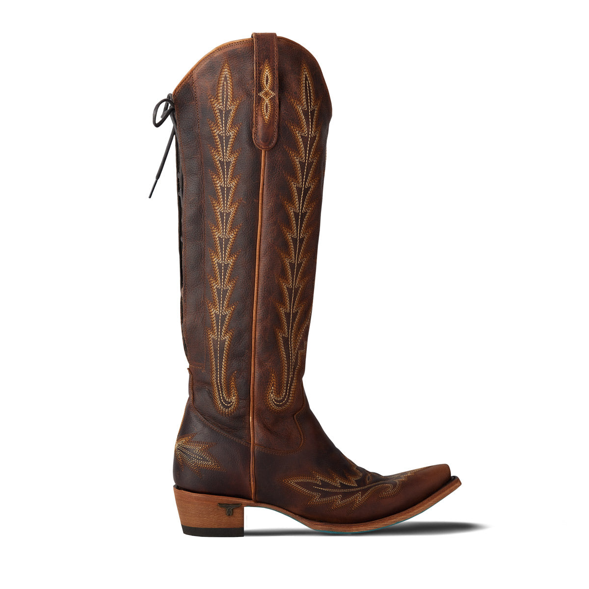 Lexington Knee High Corset - Cognac Ladies Boot Western Fashion by Lane