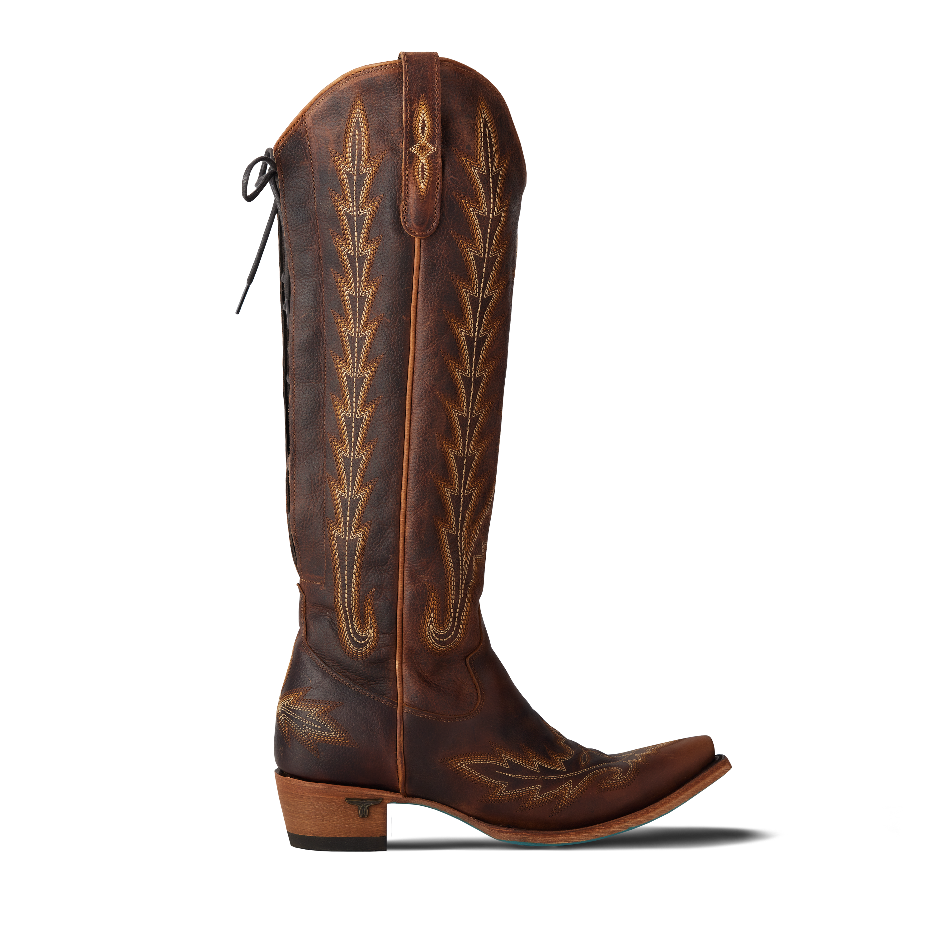 Lexington Knee High Corset - Cognac Ladies Boot Western Fashion by Lane