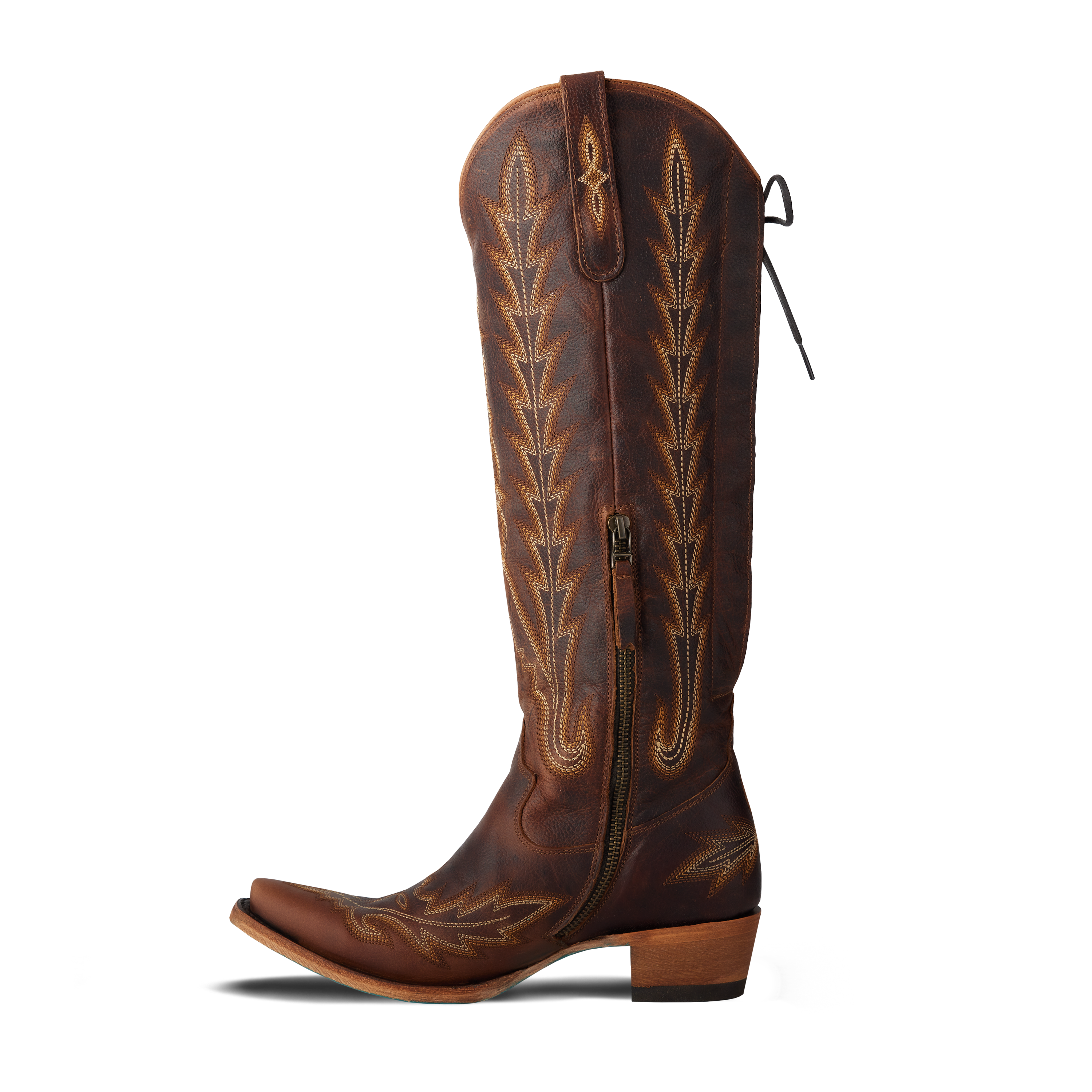 Lexington Knee High Corset - Cognac Ladies Boot Western Fashion by Lane