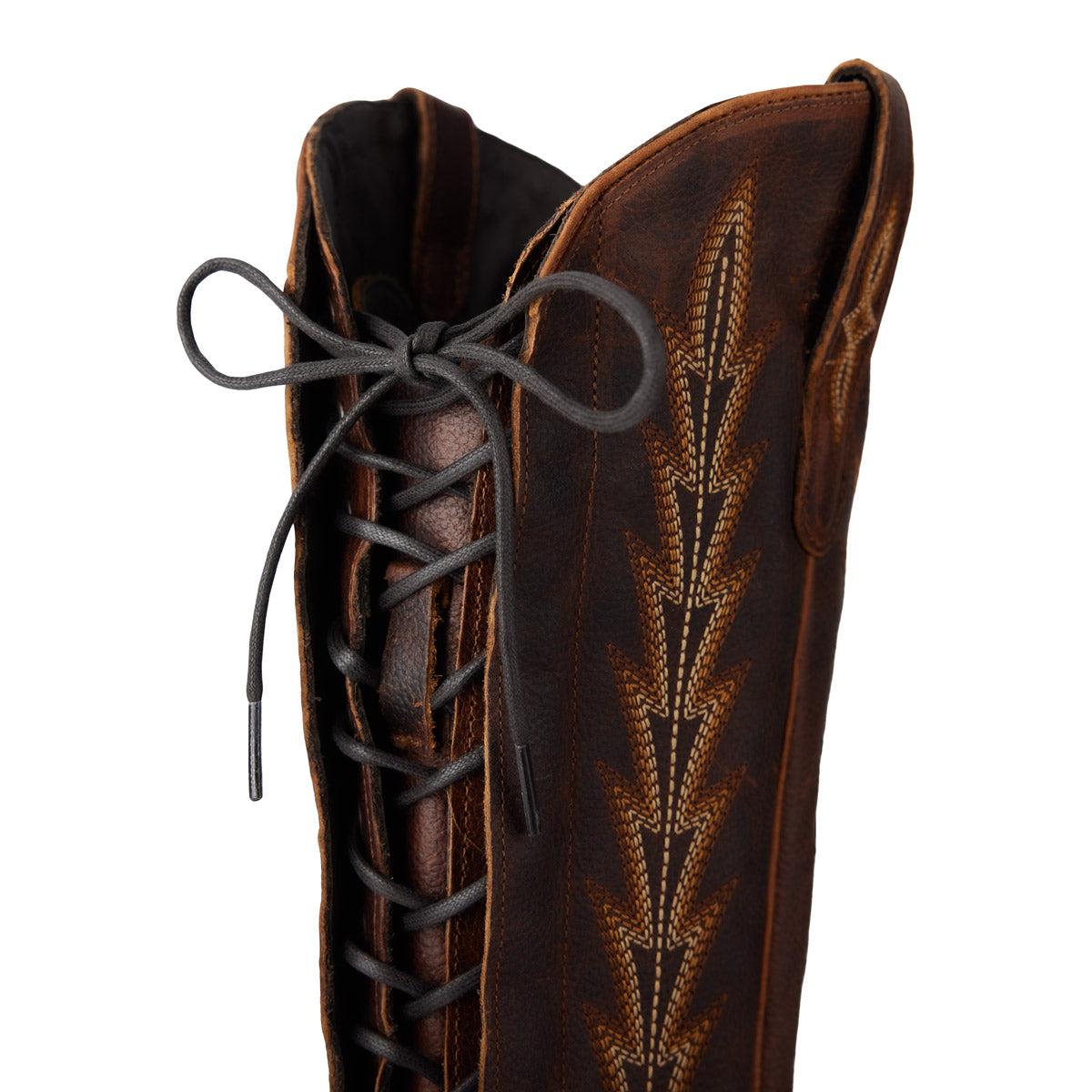 Lexington Knee High Corset - Cognac Ladies Boot Western Fashion by Lane