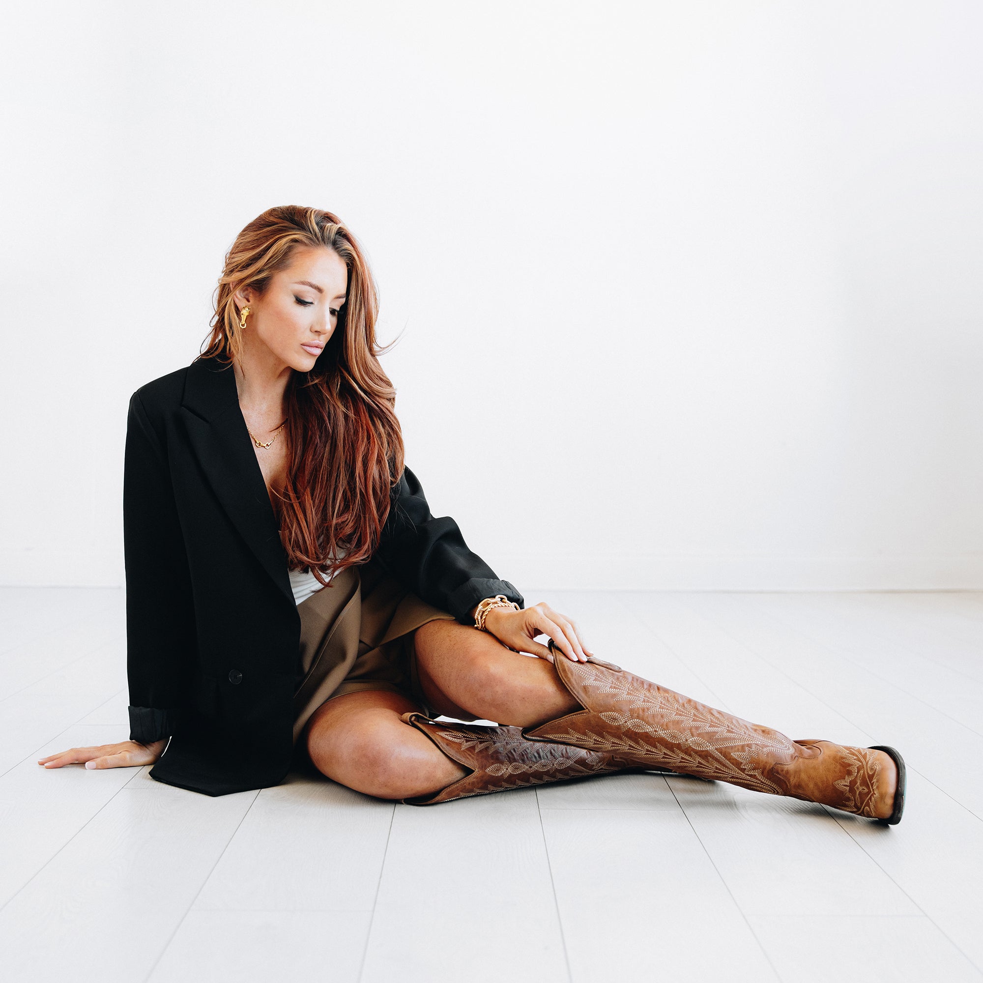 Lexington Knee High Corset - Desert Clay Ladies Boot Western Fashion by Lane