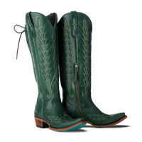Lexington Knee High Corset - Emerald Ladies Boot Western Fashion by Lane
