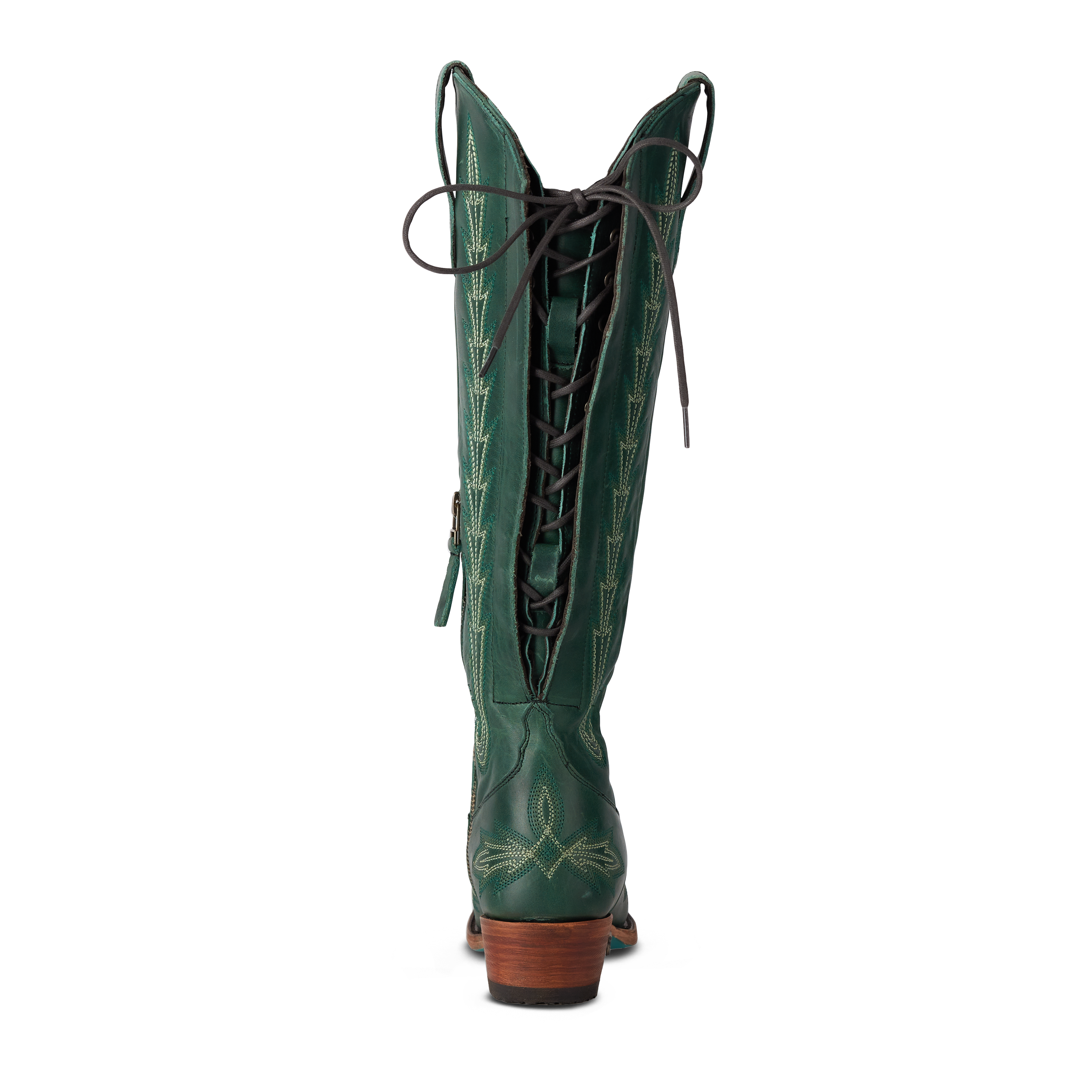 Lexington Knee High Corset - Emerald Ladies Boot Western Fashion by Lane