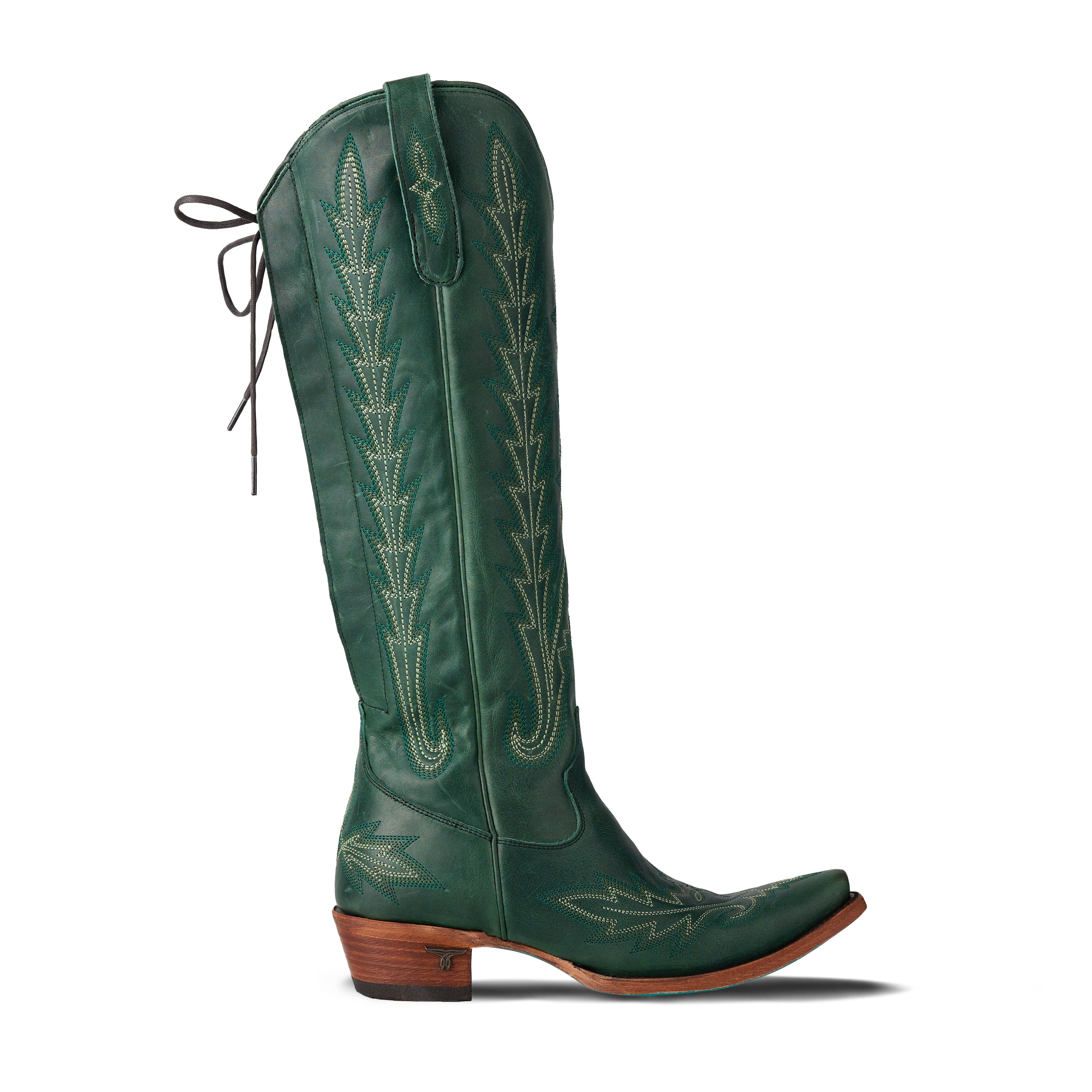 Lexington Knee High Corset - Emerald Ladies Boot  Western Fashion by Lane