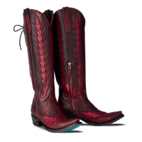 Lexington Knee High Corset - Black Cherry Ladies Boot Western Fashion by Lane