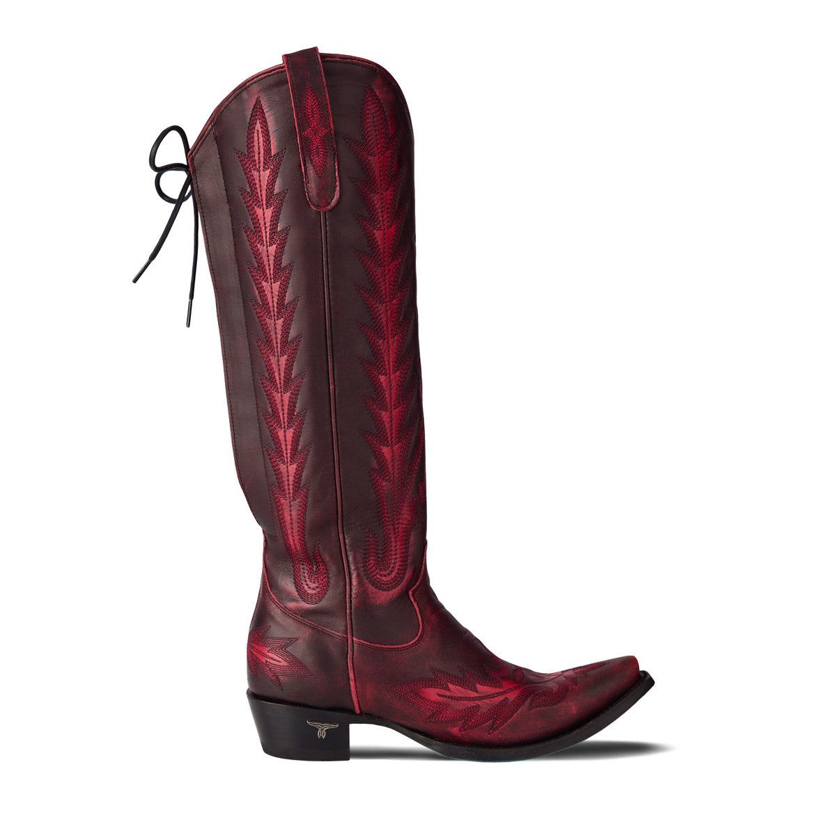 Lexington Knee High Corset - Black Cherry Ladies Boot Western Fashion by Lane