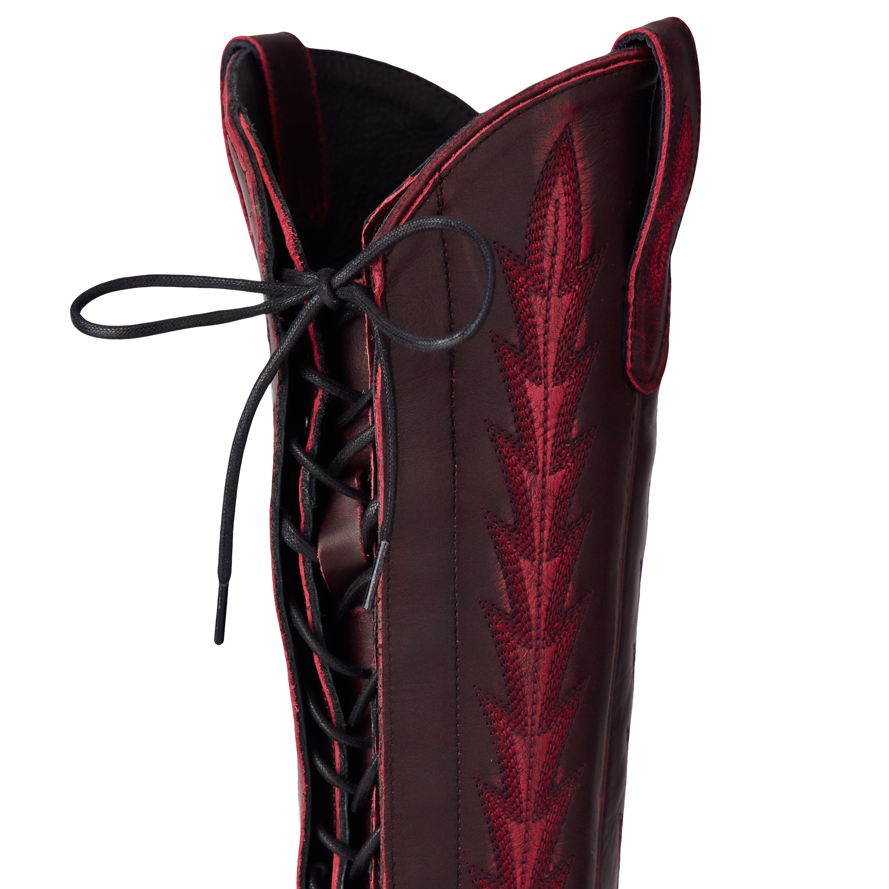 Lexington Knee High Corset - Black Cherry Ladies Boot Western Fashion by Lane