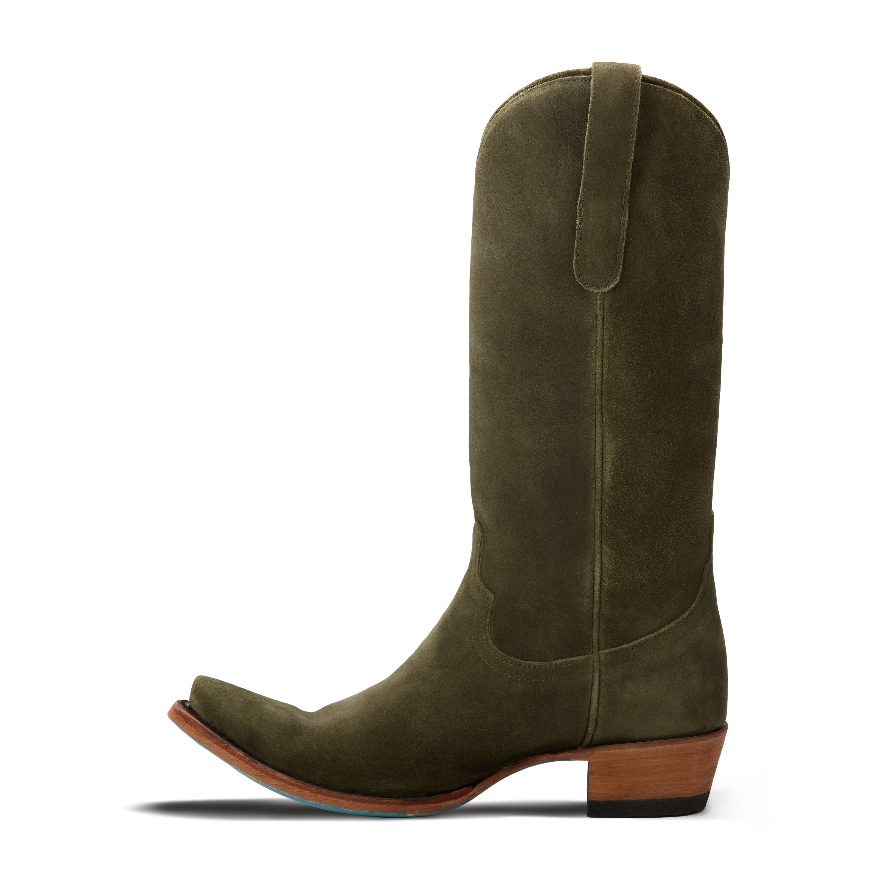 Emma Jane Boot - Olive Suede Ladies Boot  Western Fashion by Lane