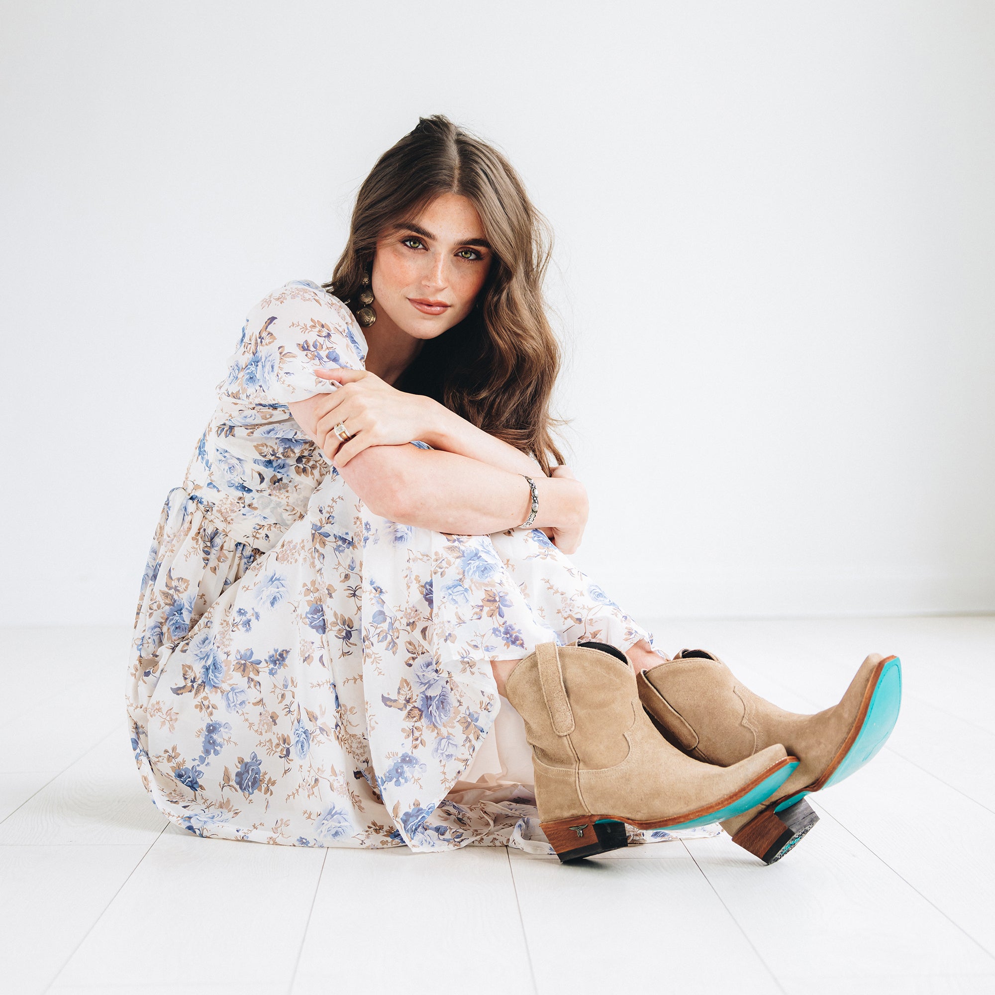 Emma Jane Bootie - Latte Suede Ladies Bootie Western Fashion by Lane