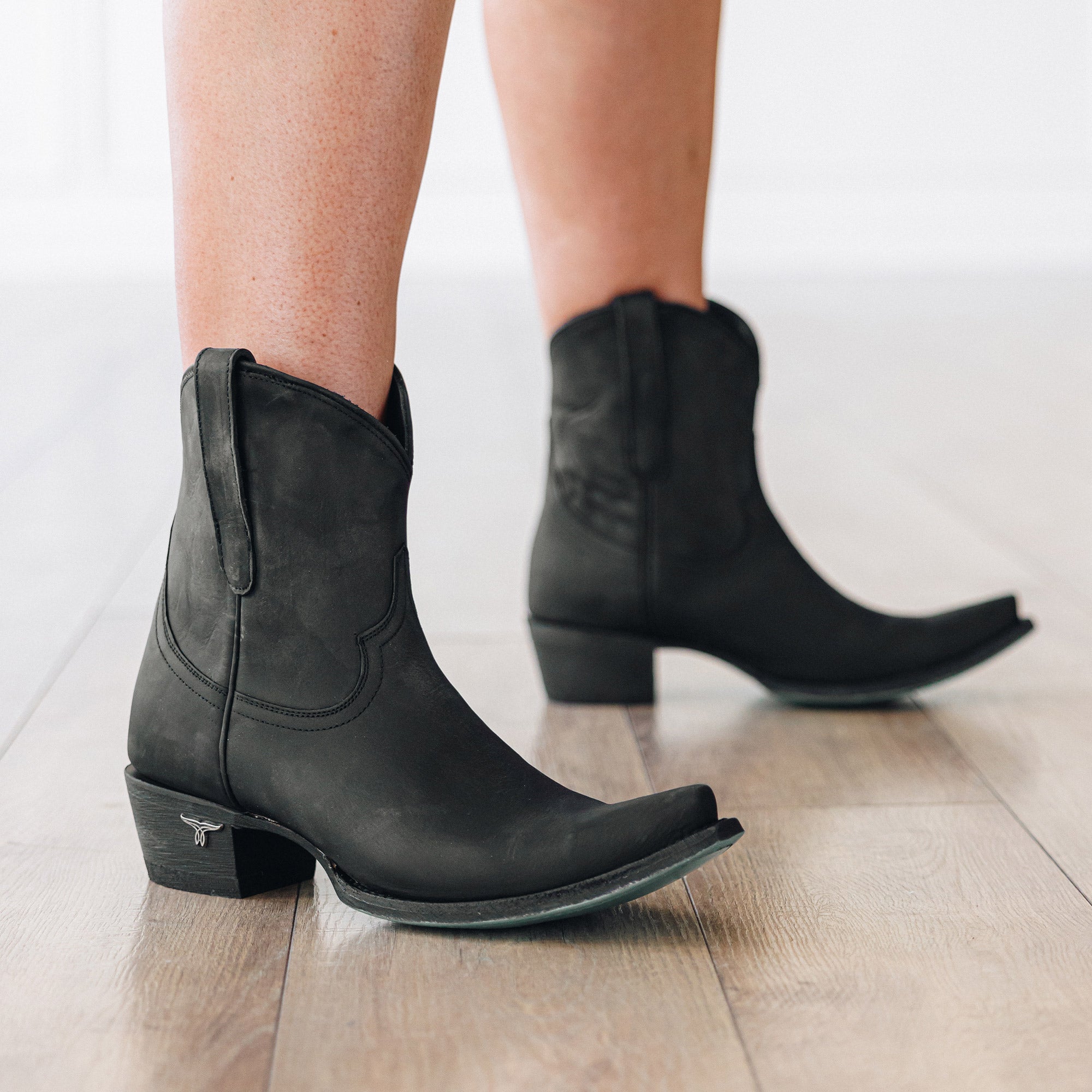 Emma Jane Bootie - Matte Black Ladies Bootie Western Fashion by Lane