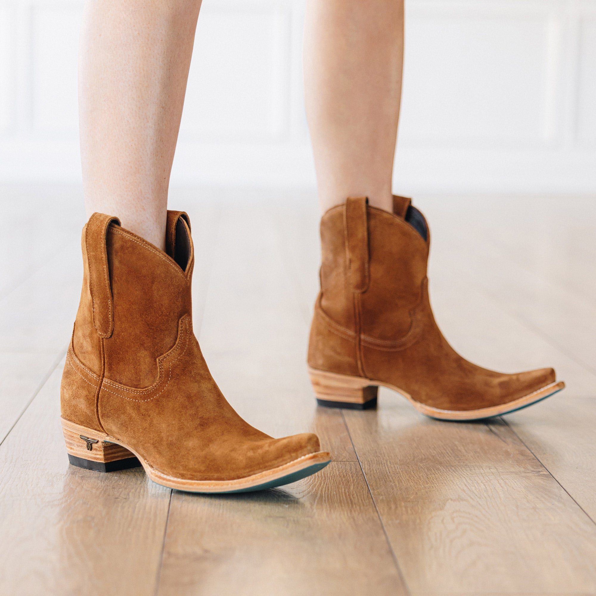 Emma Jane Bootie - Toffee Suede Ladies Bootie Western Fashion by Lane