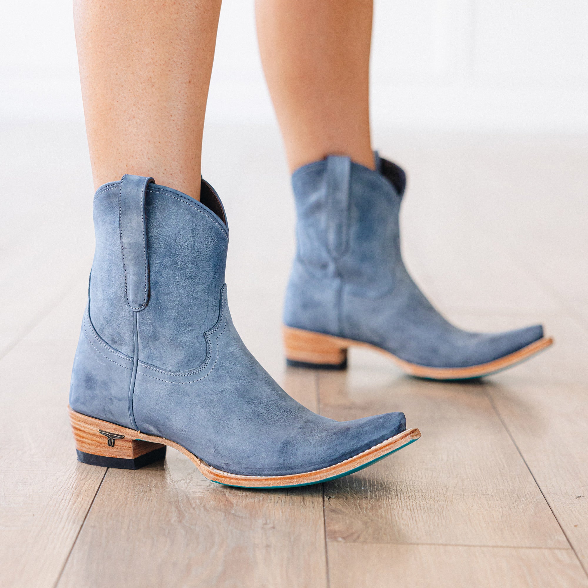 Emma Jane Bootie - Washed Denim Ladies Bootie Western Fashion by Lane