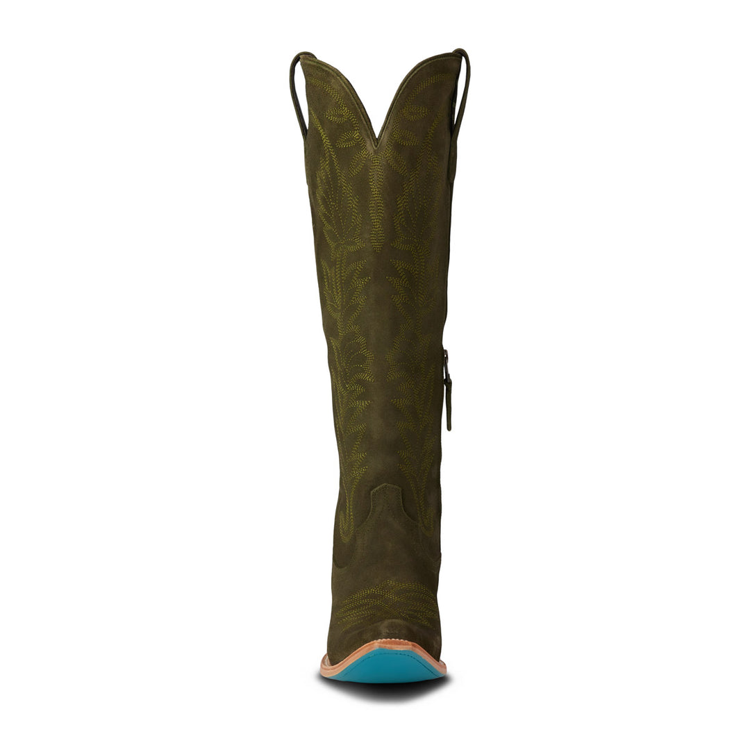 Sandaga Knee High - Olive Suede Ladies Boot  Western Fashion by Lane