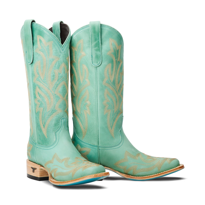 Saratoga Square Boot - Taos Turquoise Ladies Boot Taos Turquoise Western Fashion by Lane