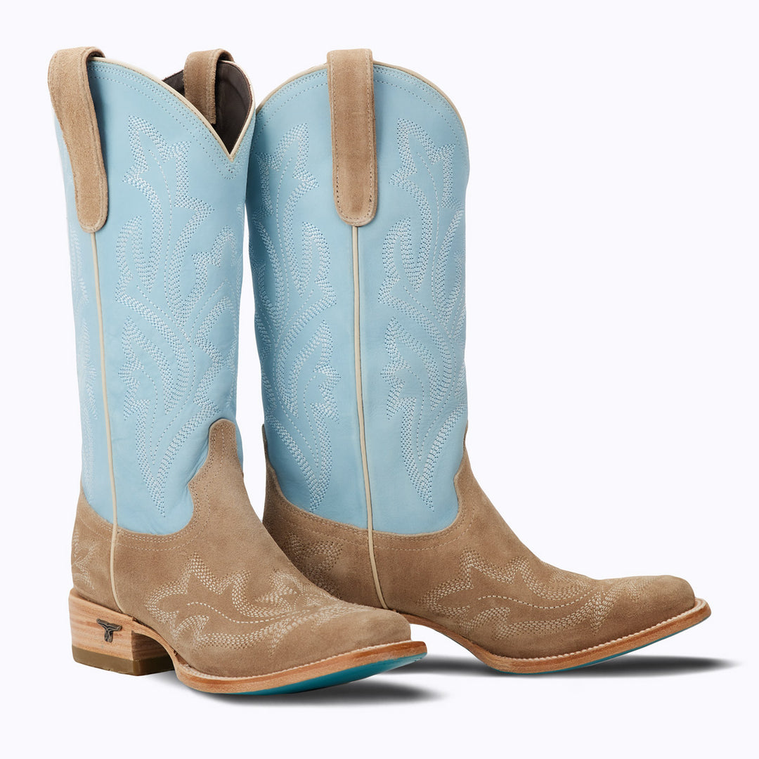 Saratoga Square X West Desperado - Latte Suede Ladies Boot Latte suede Western Fashion by Lane